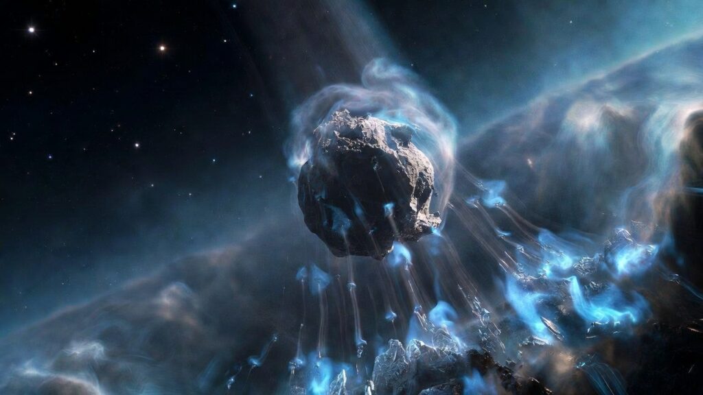 planeta joven absorbiendo