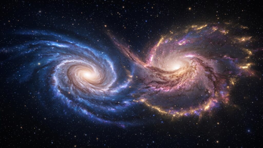 via lactea y andromeda
